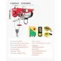 VEVOR Electric Hoist, 1760 lbs 120V Electric Winch with 328 ft Wireless Remote Control, 40 ft Single Cable Lifting Height, Single/Double Slings, Emergency Stop, Lift Hoist for Garage Warehouse Factory