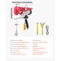 Elevador de ático VEVOR de 2200 lb, polipasto eléctrico de 1600 W y 110 V con control remoto con cable de 14 pies, altura de elevación de un solo cable de 40 pies y motor de cobre puro, para garaje, almacén y fábrica.