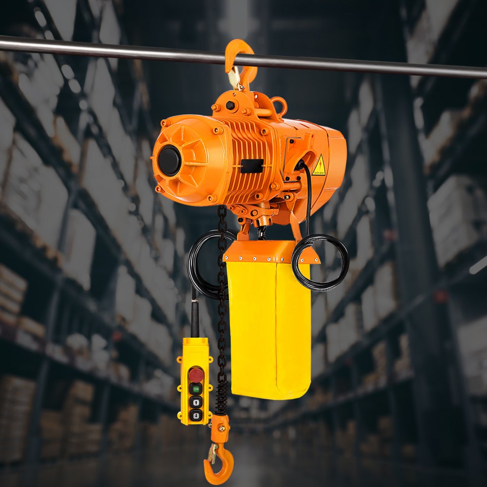 VEVOR Polipasto de cadena eléctrico monofásico 1100 Lbs amarillo