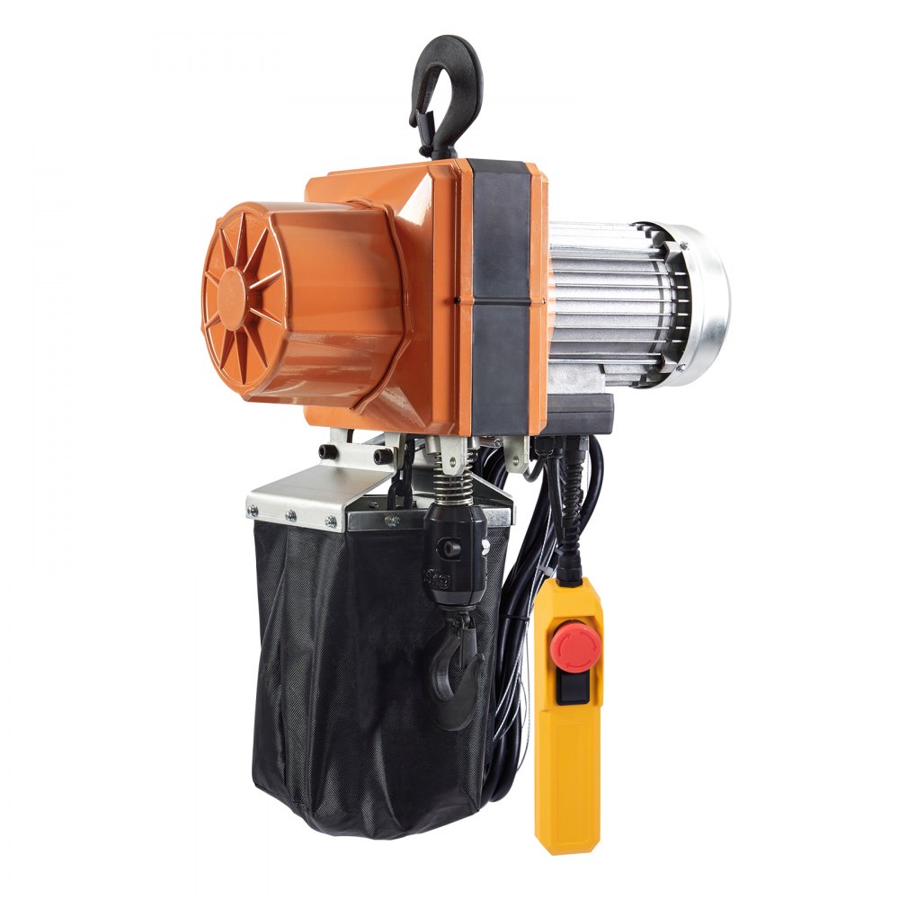 Polipasto eléctrico de cadena VEVOR, capacidad de 1 tonelada (2200 lb), altura de elevación de 3 m, velocidad de 3 m/min, 120 V, grúa aérea monofásica con cadena G100, control remoto con cable de 3 m para garaje, tienda, hotel y hogar.