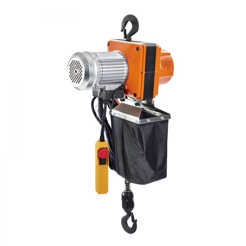 Polipasto eléctrico de cadena VEVOR, capacidad de 1 tonelada (2200 lb), altura de elevación de 3 m, velocidad de 3 m/min, 120 V, grúa aérea monofásica con cadena G100, control remoto con cable de 3 m para garaje, tienda, hotel y hogar.