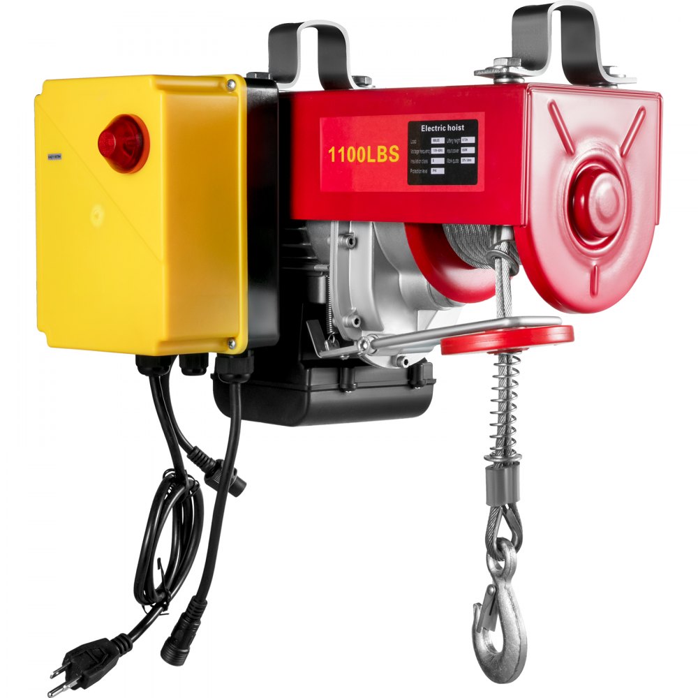 VEVOR Polipasto eléctrico 1100LBS con control remoto inalámbrico y cabrestante eléctrico de eslingas simples/dobles elevador eléctrico de acero