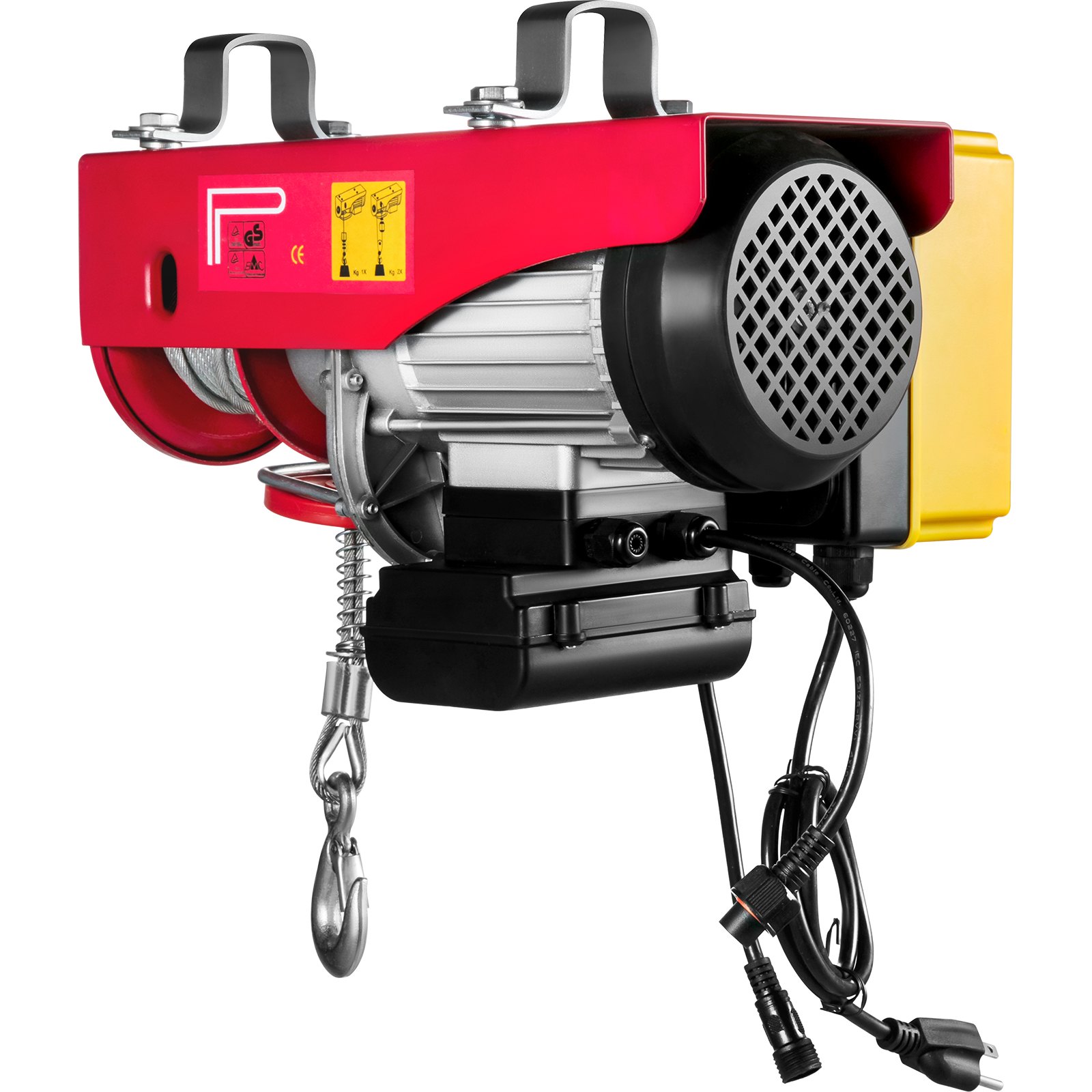 VEVOR Polipasto eléctrico 1100LBS con control remoto inalámbrico y cabrestante eléctrico de eslingas simples/dobles elevador eléctrico de acero
