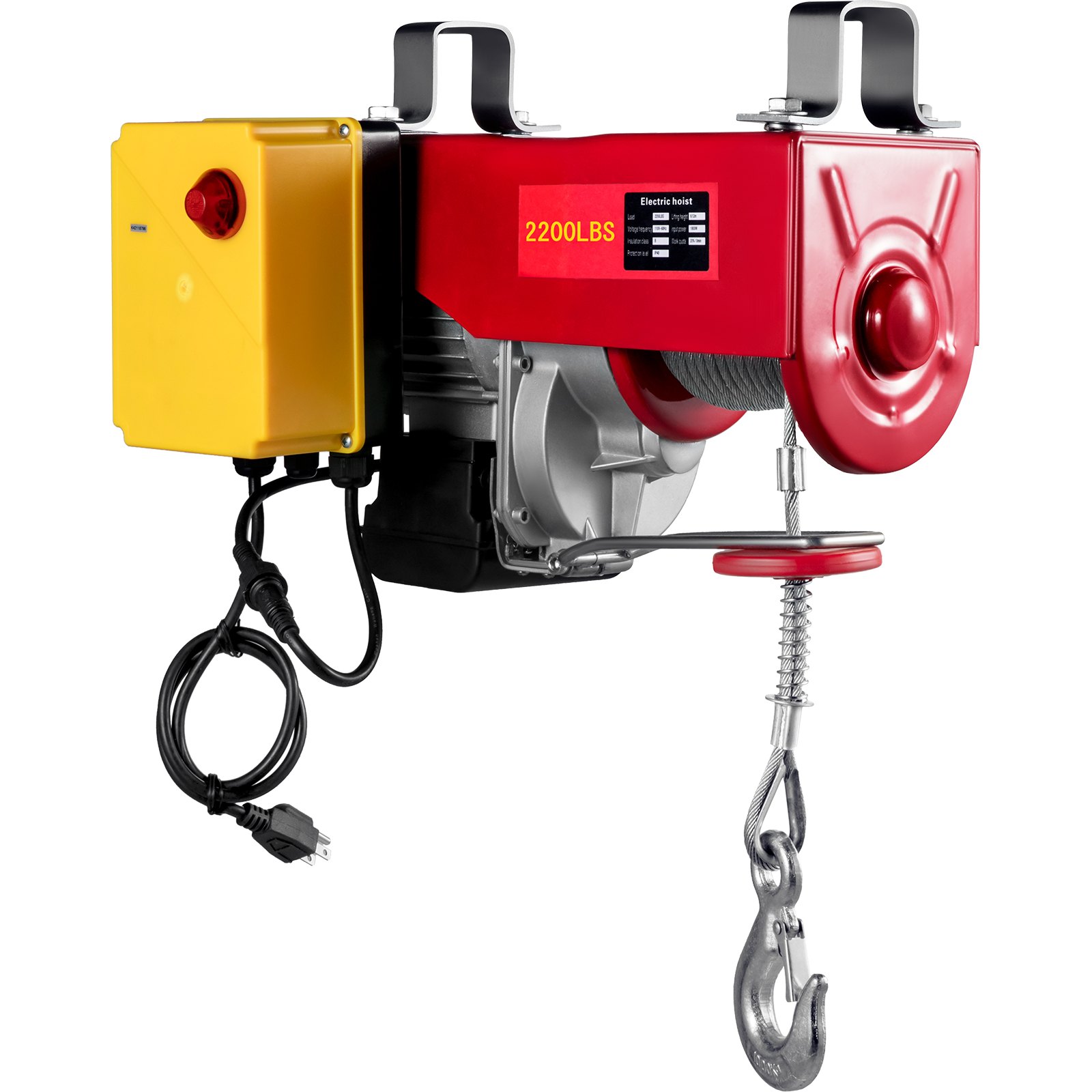 VEVOR Polipasto eléctrico cabrestante eléctrico de 2200 libras elevador eléctrico de acero polipasto eléctrico de 110 V con control remoto