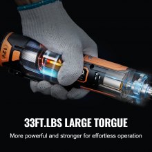 Juego de llaves de trinquete eléctricas inalámbricas VEVOR de 3/8", kit de herramientas de trinquete eléctrico de 12 V y 33 ft-lbs, carga rápida de 45 minutos, paquete de 2 baterías de 2,0 Ah, luz LED incorporada, gatillo de velocidad variable, 10 enchufes