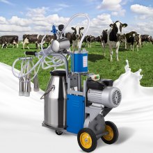 VEVOR Ordeñadora para Vaca de Acero Inoxidable 304 1440 rpm/min 10-12 Vacas/Hora