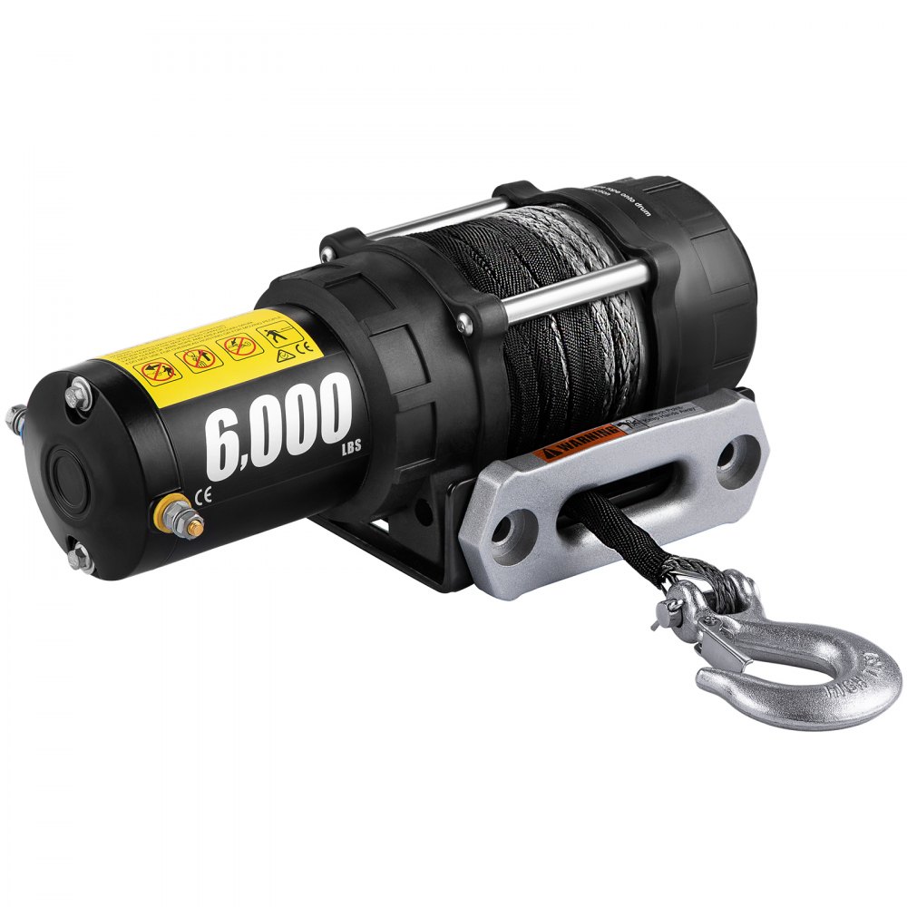 Cabrestante de camión, cabrestante eléctrico 6,000LBS Cabrestante de potencia 12V DC Motor para UTV, ATV, Jeep