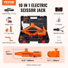 Gato eléctrico para coche VEVOR, gato de piso, gato de tijera eléctrico de 3 toneladas, herramienta de reparación de automóviles