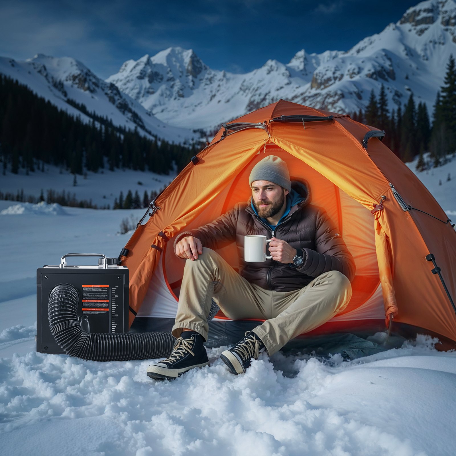 Calefactor diésel VEVOR, 8 kW, 12 V/24 V CC, calefactor de aire diésel portátil todo en uno con control por aplicación Bluetooth, control remoto y pantalla LCD, tanque de combustible de 1,9 galones para camiones, furgonetas, autocaravanas, caravanas y garajes.