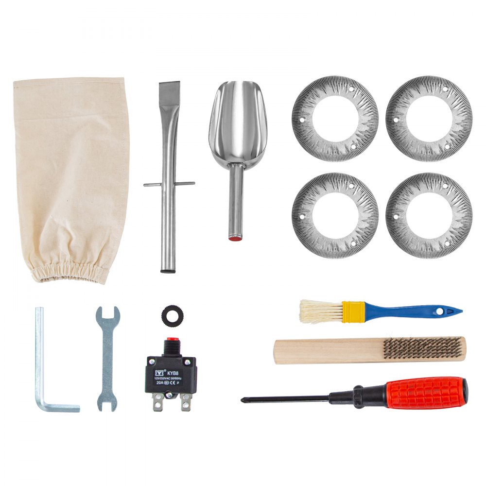 Molinillo de soja VEVOR, máquina de molienda comercial para especias, 3000 W, molinillo de maíz, 50-60 KG/H, molinillo de maíz de acero inoxidable, máquina de molienda industrial para pimienta, soja, maní, hierbas, granos