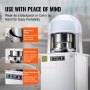 VEVOR - Divisora y redondeadora de masa eléctrica (20 unidades), cortadora automática de bolas de masa de 60 a 250 g, con motor de cobre puro y bandeja de acero inoxidable 304, para panadería y restaurante.