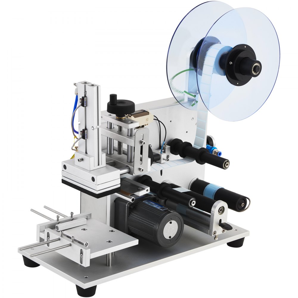 Etiquetadora plana eléctrica VEVOR, 25-60 unidades/min, aplicadora de etiquetas de superficie plana para cajas de cartón, botellas cuadradas y latas. Adecuada para artículos de 4,72 x 5,9 x (0,98-3,54 pulgadas).