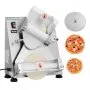 Rodillo laminador de masa para pizza VEVOR, prensa automática de acero inoxidable de 7,6 a 35,5 cm, máquina eléctrica comercial para hacer pasta de 370 W, 260 piezas por hora, grosor ajustable, con tapa para prensar masa