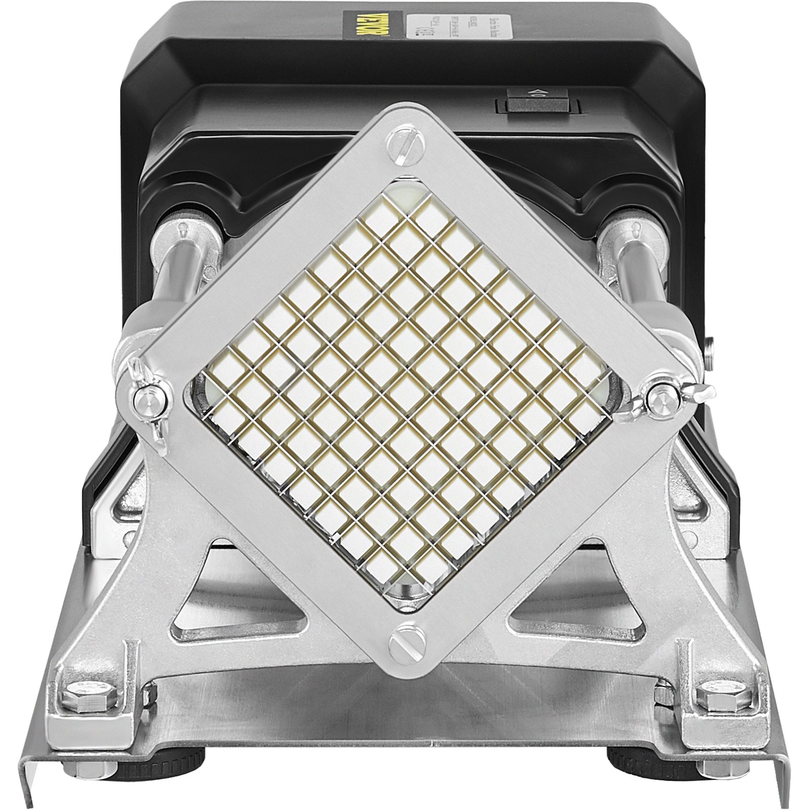 Cortadora eléctrica de patatas fritas VEVOR con cuchillas de 6 mm, 9 mm y 13 mm y 8 cuñas, 110 V, 40 W, de acero inoxidable, horizontal.