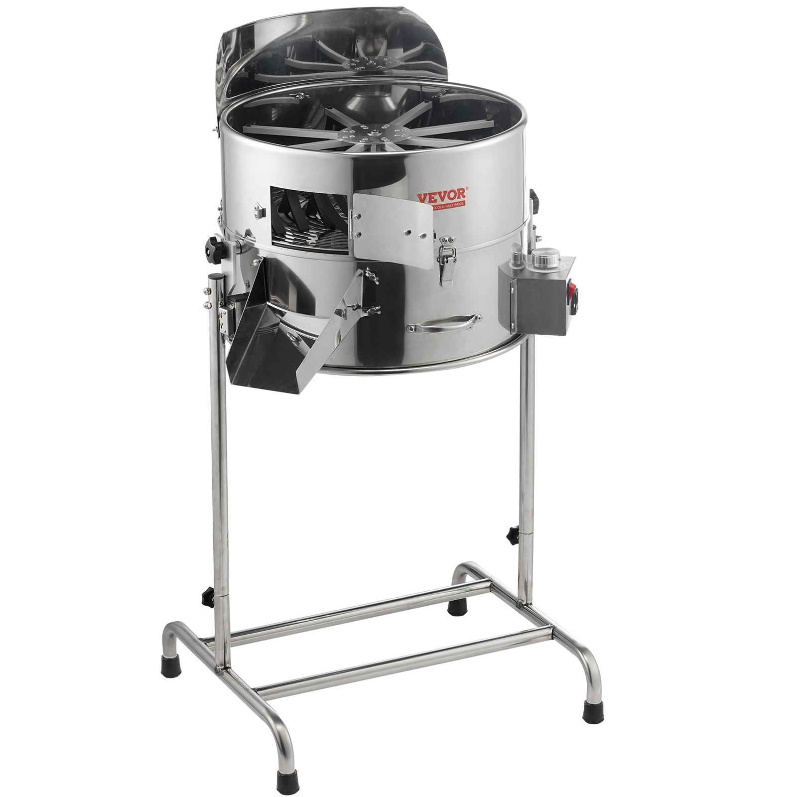 VEVOR Recortadora de Cogollos Eléctrico 48,3 cm Cortacésped 60 W Recortadoras de Hojas Velocidad Ajustable Cuchillas de Acero Inoxidable Bolsa de Red Podadora de Mano para Hojas Plantas Flores Brotes