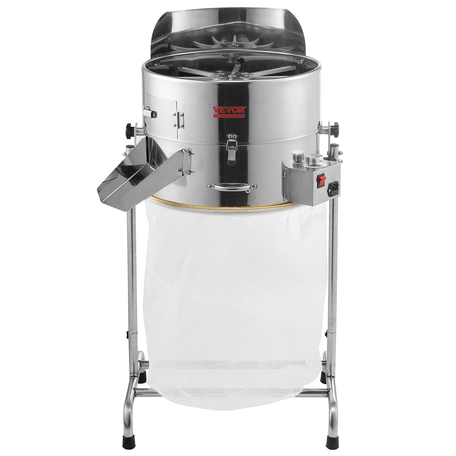 VEVOR Recortadora de Cogollos Eléctrico 48,3 cm Cortacésped 60 W Recortadoras de Hojas Velocidad Ajustable Cuchillas de Acero Inoxidable Bolsa de Red Podadora de Mano para Hojas Plantas Flores Brotes