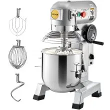 VEVOR Batidora Industrial Tuspuzz Mezclador de Alimentos 20Qt Batidora Amasadora 750W Robot de Cocina Mezcladora Amasadora 73 kg Velocidades