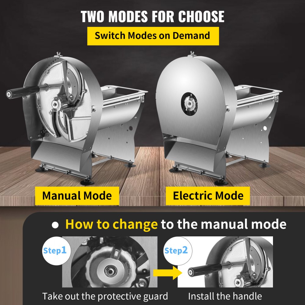 VEVOR Cortadora Verduras Cortador eléctrico de alimentos cortador manual de frutas y verduras de 10 pulgadas máquina cortadora de frutas