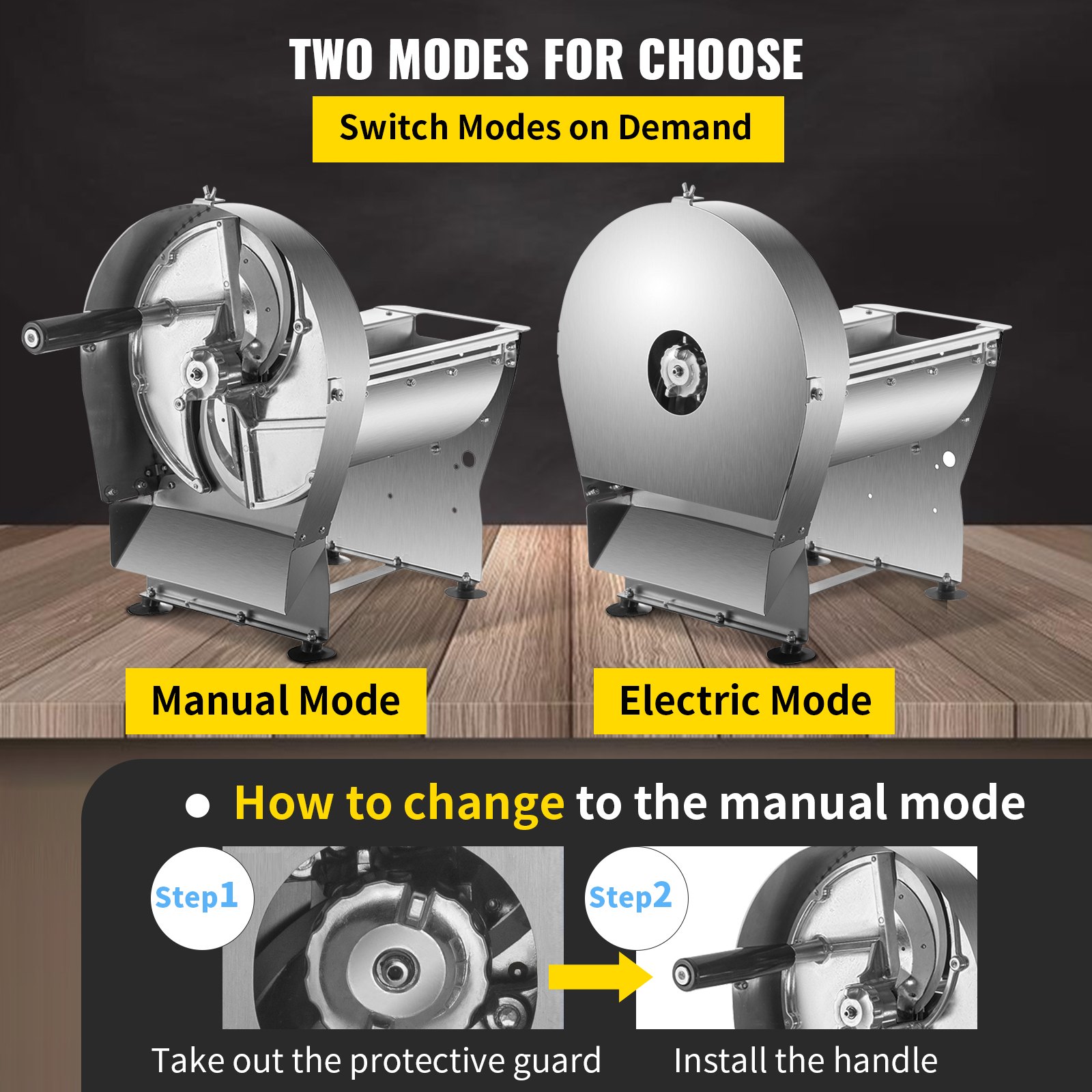 VEVOR Cortadora Verduras Cortador eléctrico de alimentos cortador manual de frutas y verduras de 10 pulgadas máquina cortadora de frutas