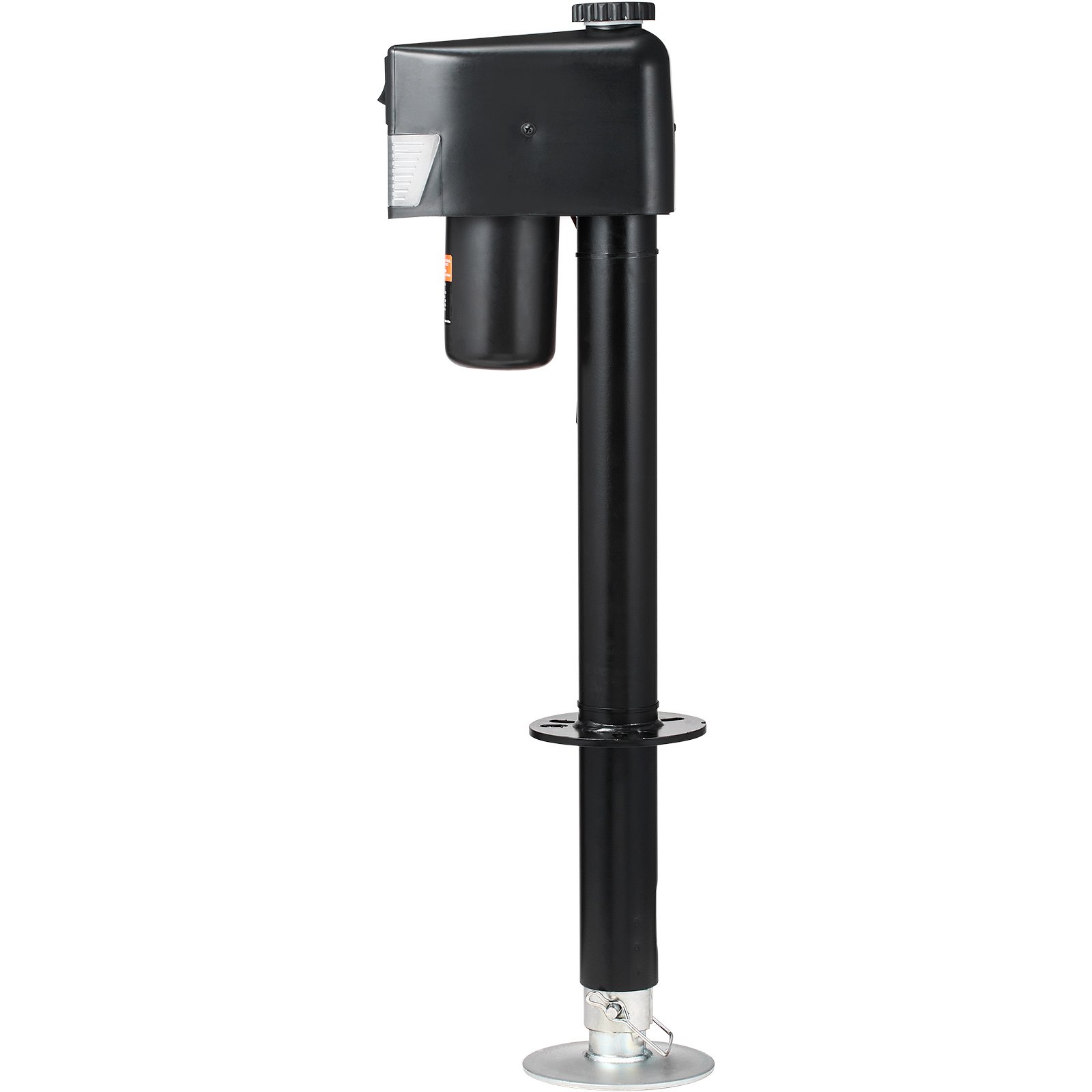 Gato eléctrico para remolque VEVOR, con capacidad de 1587 kg (3500 lb), de 25 a 85 cm (9.84 a 33.85 pulgadas) y cubierta impermeable para levantar remolques de autocaravanas, remolques para caballos, remolques utilitarios y remolques para yates.