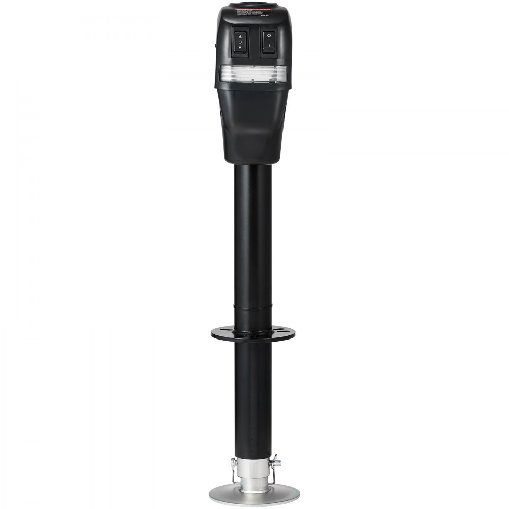 Gato eléctrico para remolque VEVOR, con capacidad de 1817 kg (4000 lb), de 25 a 85 cm (9.84 a 33.85 pulgadas) y cubierta impermeable para levantar remolques de autocaravanas, remolques para caballos, remolques utilitarios y remolques para yates.