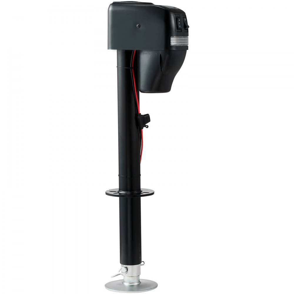 Gato eléctrico para remolque VEVOR, con capacidad de 1817 kg (4000 lb), de 25 a 85 cm (9.84 a 33.85 pulgadas) y cubierta impermeable para levantar remolques de autocaravanas, remolques para caballos, remolques utilitarios y remolques para yates.