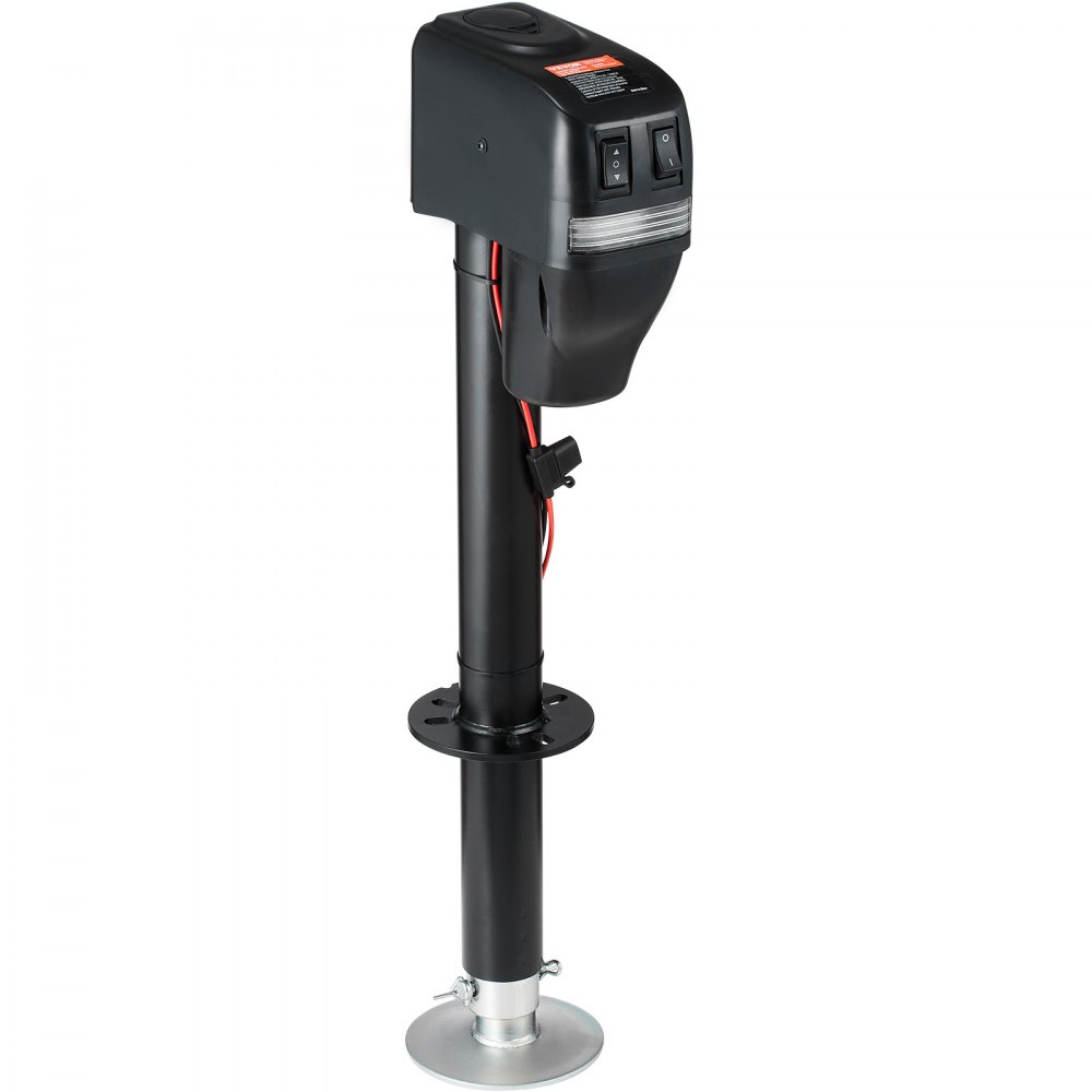 Gato eléctrico para remolque VEVOR, con capacidad de 1817 kg (4000 lb), de 25 a 85 cm (9.84 a 33.85 pulgadas) y cubierta impermeable para levantar remolques de autocaravanas, remolques para caballos, remolques utilitarios y remolques para yates.