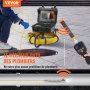 Cámara de alcantarillado VEVOR con localizador de 512 Hz, 50 m (164 pies), cámara de inspección de tuberías de 9" con función DVR, IP68, 12 LED ajustables y tarjeta SD de 16 GB para alcantarillado, hogar, conductos de drenaje y plomería.