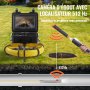Cámara de alcantarillado VEVOR con localizador de 512 Hz, 50 m (164 pies), cámara de inspección de tuberías de 9" con función DVR, IP68, 12 LED ajustables y tarjeta SD de 16 GB para alcantarillado, hogar, conductos de drenaje y plomería.