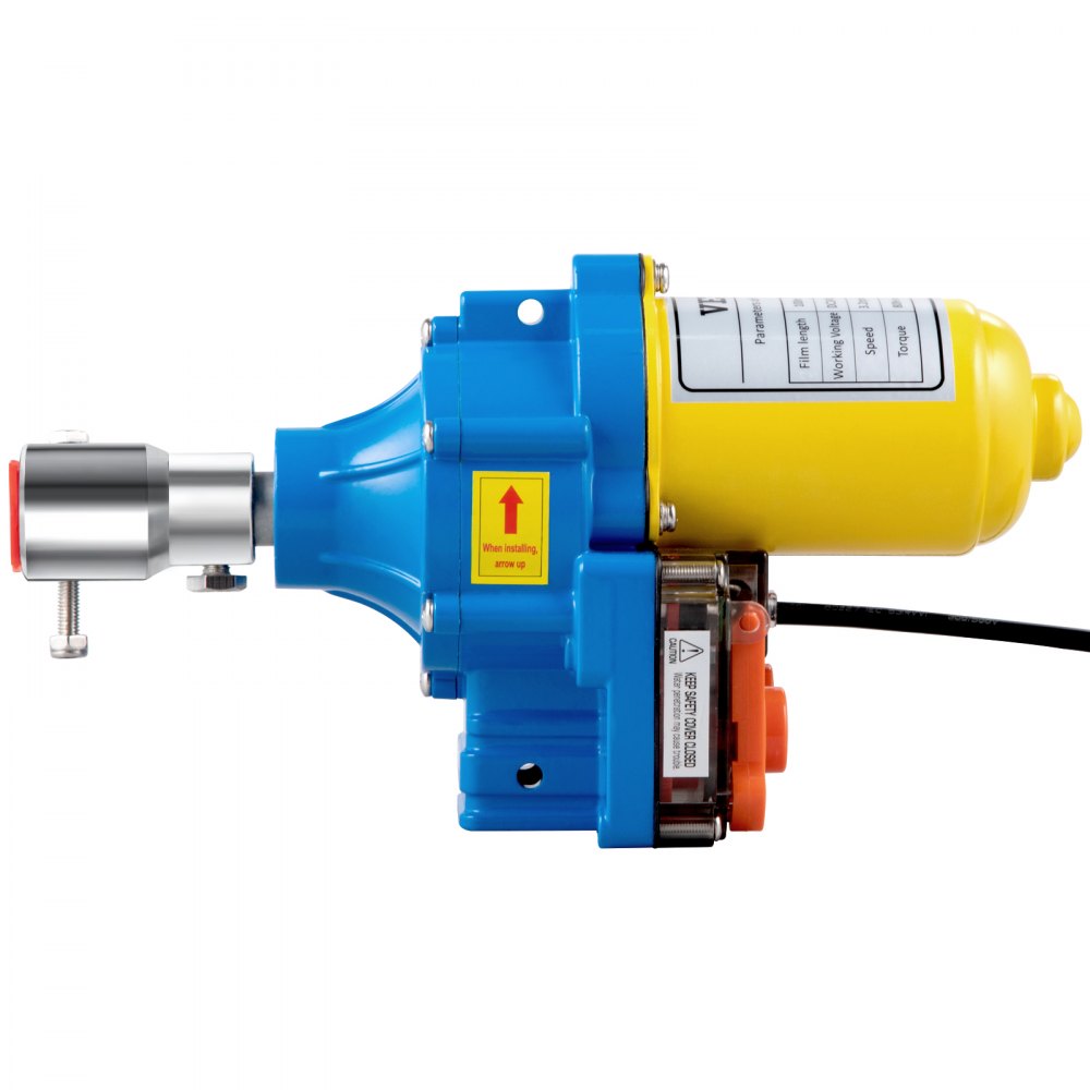 VEVOR Motor enrollable para invernadero, 100 W CC 24 V 3,2 RPM, resistente al agua, aleación de aluminio, marco eléctrico para invernadero, motor enrollable con interruptor de límite preciso, para ventilación de invernadero, ventilación automática