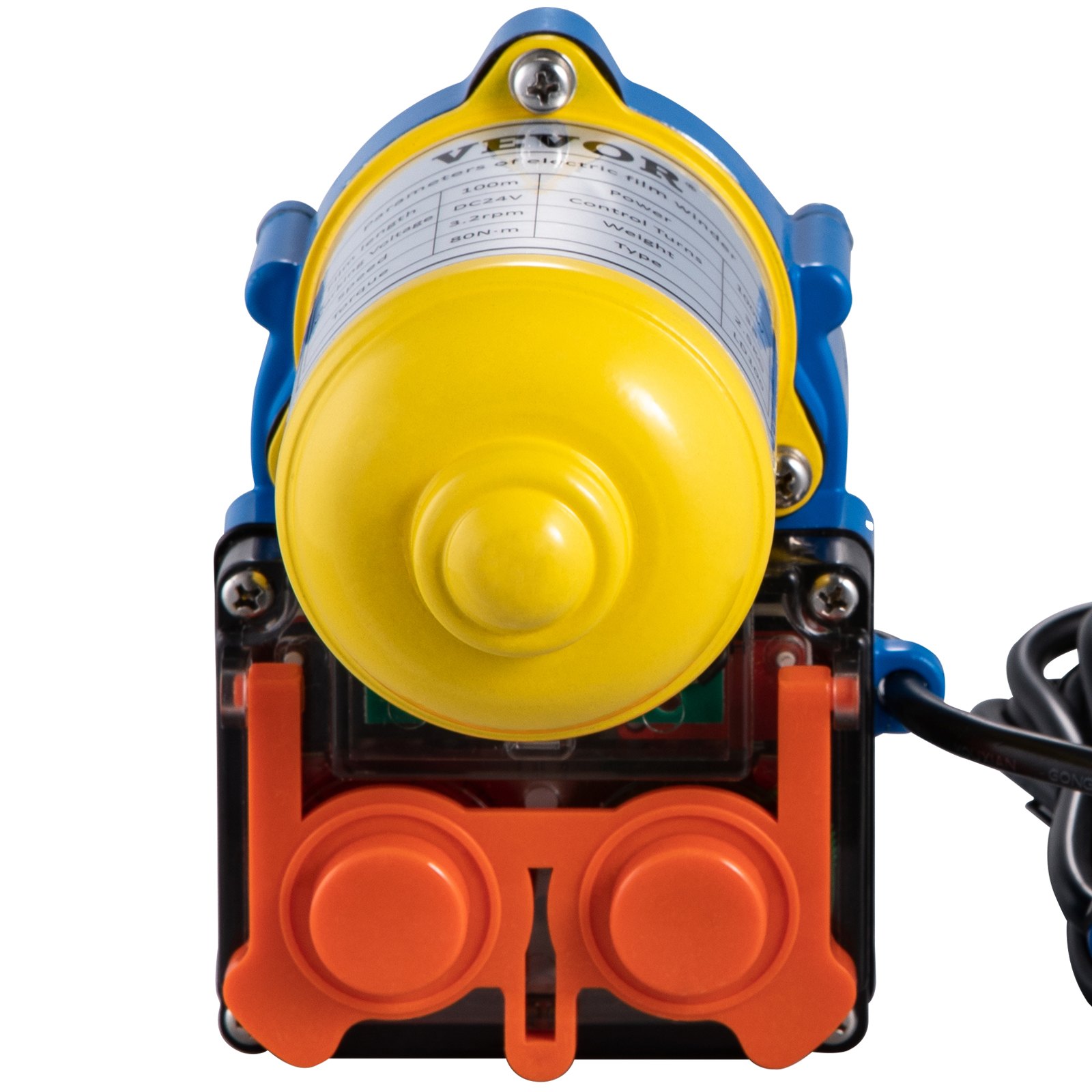 VEVOR Motor enrollable para invernadero, 100 W CC 24 V 3,2 RPM, resistente al agua, aleación de aluminio, marco eléctrico para invernadero, motor enrollable con interruptor de límite preciso, para ventilación de invernadero, ventilación automática