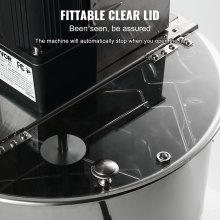 VEVOR Extractor de miel eléctrico, extractor de miel de 4/8 marcos, extracción de apicultura de acero inoxidable, equipo de centrífuga apiario con soporte ajustable en altura, tambor de panal con tapa