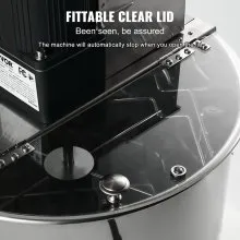 VEVOR Extractor de miel eléctrico, extractor de miel de 4/8 marcos, extracción de apicultura de acero inoxidable, equipo de centrífuga apiario con soporte ajustable en altura, tambor de panal con tapa