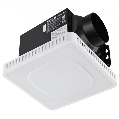 VEVOR Extractor de baño, 8 colores LED, ventilación de eficiencia de 110 CFM, motor totalmente de cobre de bajo ruido de 1,5 sones, ventilador de techo para baño que ahorra energía, sin necesidad de acceso al ático, para varios techos