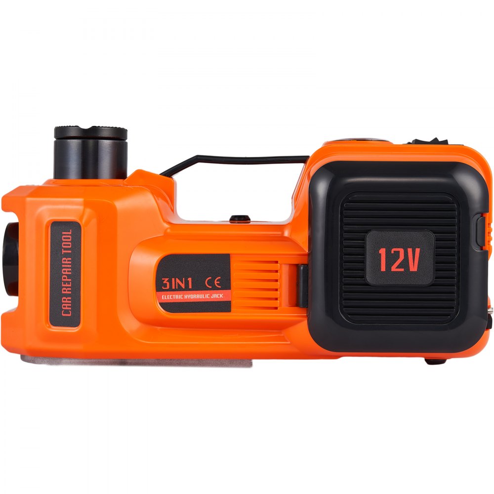 Gato eléctrico VEVOR para coche, 5 toneladas/11 023 libras, hidráulico con llave de impacto eléctrica, elevador portátil con bomba inflable integrada y luz LED para SUV, MPV, sedán, camión, cambio de neumáticos y reparación en taller.