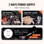 Gato eléctrico VEVOR para coche, 5 toneladas/11 023 libras, hidráulico con llave de impacto eléctrica, elevador portátil con bomba inflable integrada y luz LED para SUV, MPV, sedán, camión, cambio de neumáticos y reparación en taller.