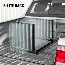 VEVOR Soporte para parabrisas 5-Lite, soporte para parabrisas de camión de acero, soporte para parabrisas de vidrio de 24 pulgadas de altura, soporte para parabrisas para camión con almohadilla de PVC y acolchado de espuma, estante de vidrio para camión, para transporte de vidrio