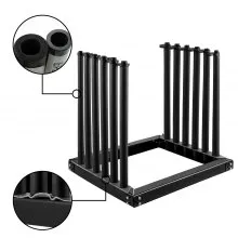 VEVOR Soporte para parabrisas 5-Lite, soporte para parabrisas de camión de acero, soporte para parabrisas de vidrio de 24 pulgadas de altura, soporte para parabrisas para camión con almohadilla de PVC y acolchado de espuma, estante de vidrio para camión, para transporte de vidrio