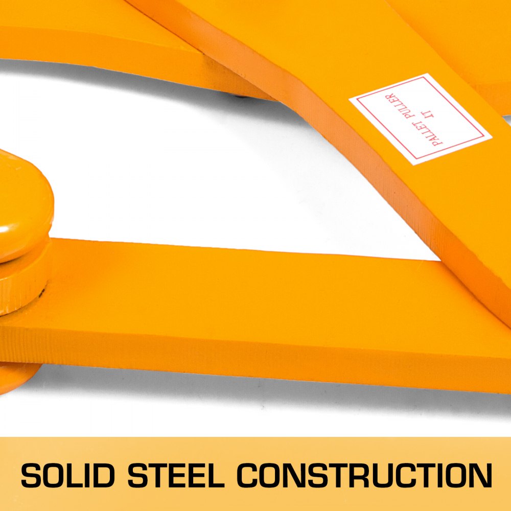 Extractor de paletas VEVOR naranja con etiqueta de construcción de acero sólido