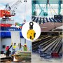 Abrazadera de placa VEVOR 2T, abrazadera de elevación de placa de 4400 libras, apertura de mandíbula, abrazadera de placa Vertical de 0,6 pulgadas para elevación y transporte