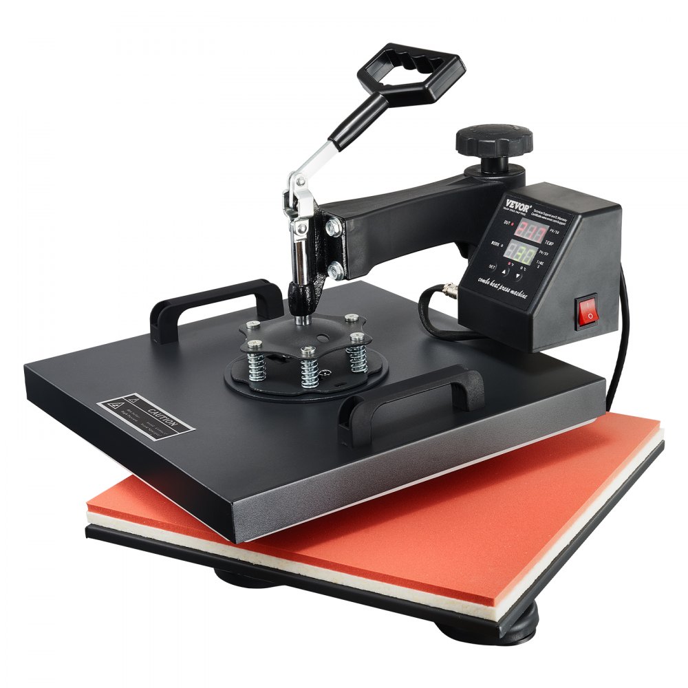 Máquina de prensado térmico VEVOR con panel de control digital y perilla de presión ajustable
