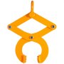 Extractor de palets VEVOR naranja con dientes dentados y gancho para levantar palets.
