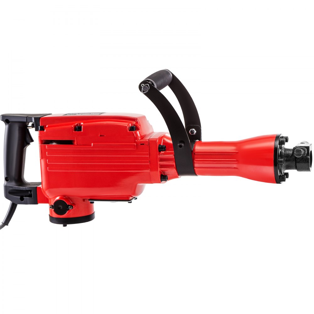 VEVOR Martillo Demoledor Eléctrico 1200 BPM Martillo de Demolición 1100 W 110 V / 60 Hz Martillo de Demolición para Hormigón con 3 Cinceles Reemplazables Llaves y Mango Ergonómico Giratorio de 360°