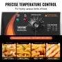 Freidora comercial VEVOR, freidora eléctrica de pavo de 3000 W con 3 cestas extraíbles, gran capacidad de 18 cuartos de galón (17 L), de acero inoxidable, para encimera, de un solo aceite, para cocina, restaurante, color plateado