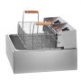 VEVOR Commercial Deep Fryer, 3000W Electric Turkey Fryer with 3 Removable Baskets, Large Capacity 18Qt / 17L Stainless Steel Countertop Single Oil Fryer, for Kitchen Restaurant Use, Silver