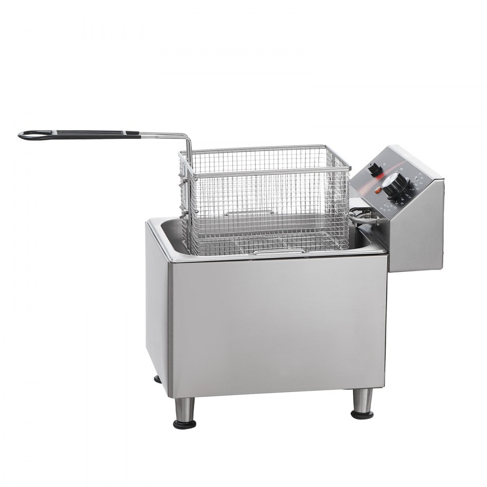 Freidora eléctrica comercial VEVOR de encimera, 1750 W, 12 qt/11,5 l