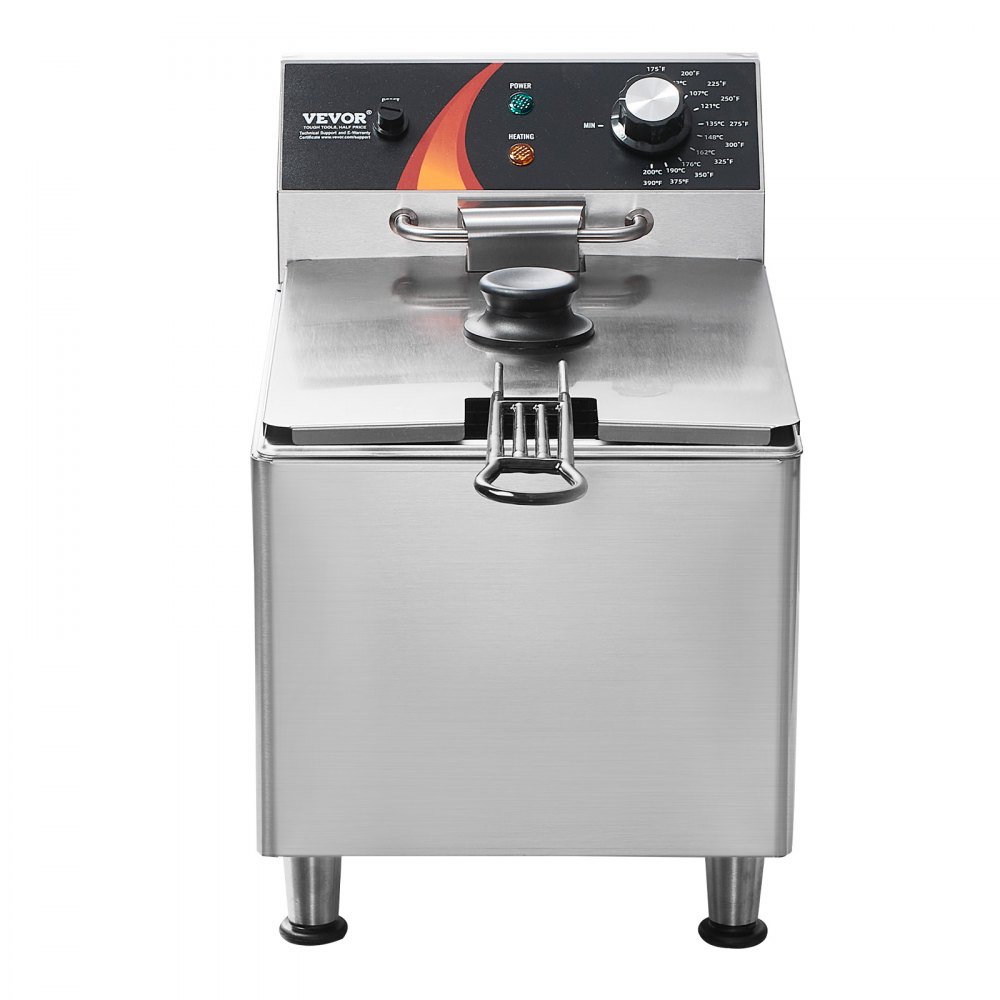Freidora eléctrica comercial VEVOR de encimera, 1750 W, 12 qt/11,5 l