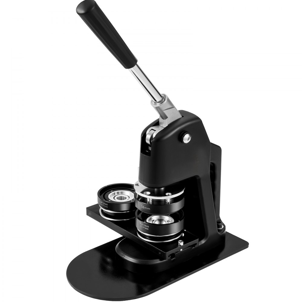 Máquina para hacer botones VEVOR, kit de prensa perforadora de insignias de varios tamaños (1+2,25 pulgadas), máquina para hacer pins de regalo para niños, suministros para hacer botones con 500 piezas de botones, cortador circular y libro mágico.