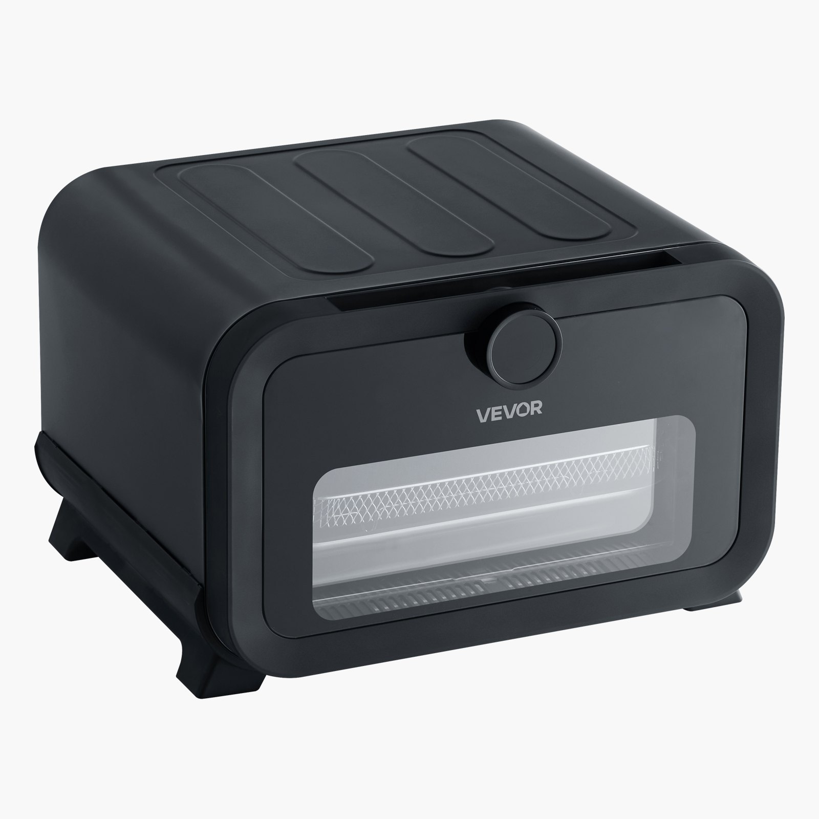 Horno de pizza VEVOR, horno eléctrico de pizza con 8 preajustes y freidora de aire, máquina para hacer pizza de interior de 12 pulgadas con control inteligente, temperatura máxima de 750 °F, resistente al agua IPX4, horno de pizza de encimera con piedra para pizza y cesta para freír.