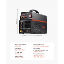 Máquina soldadora y cortadora de plasma 3 en 1, soldadora TIG/MMA, cortadora de plasma combinada, 110/220 V